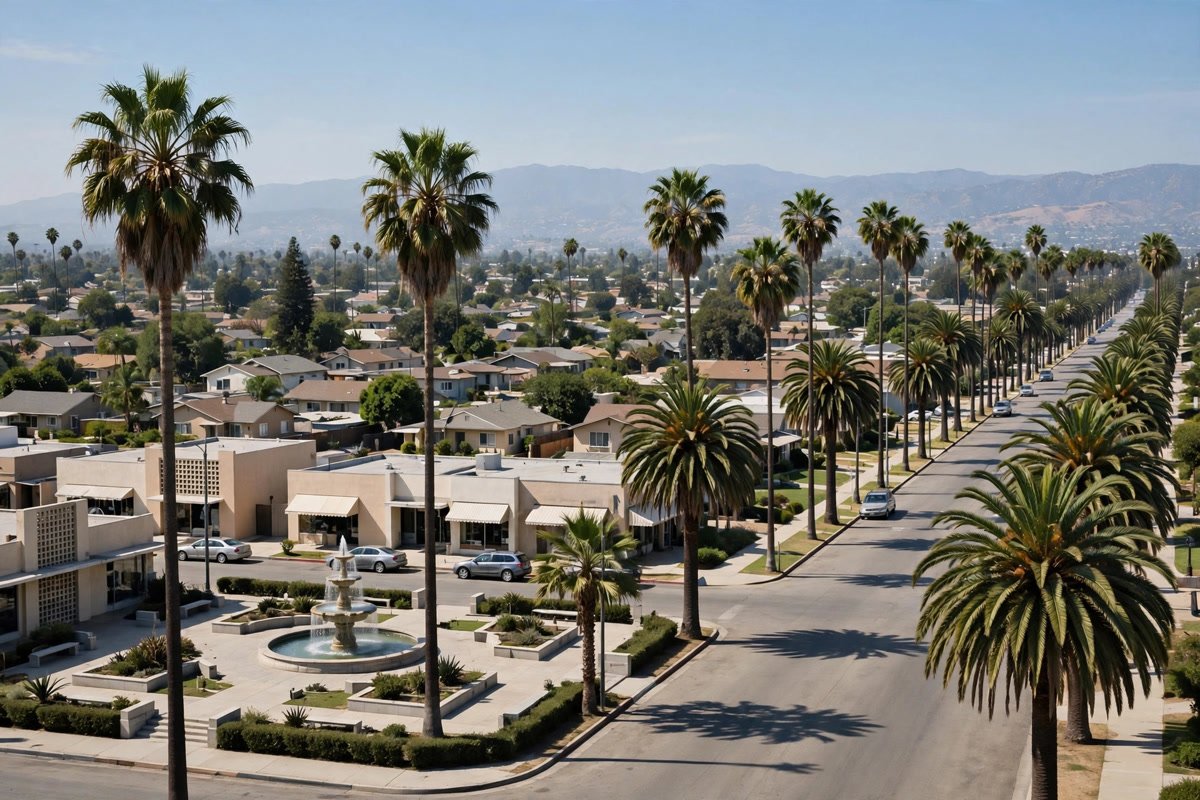 South Gate skyline — slab leak detection service area