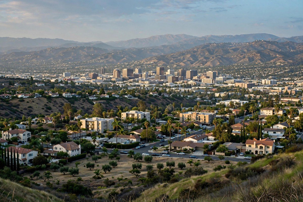 Studio City California skyline, slab leak service area