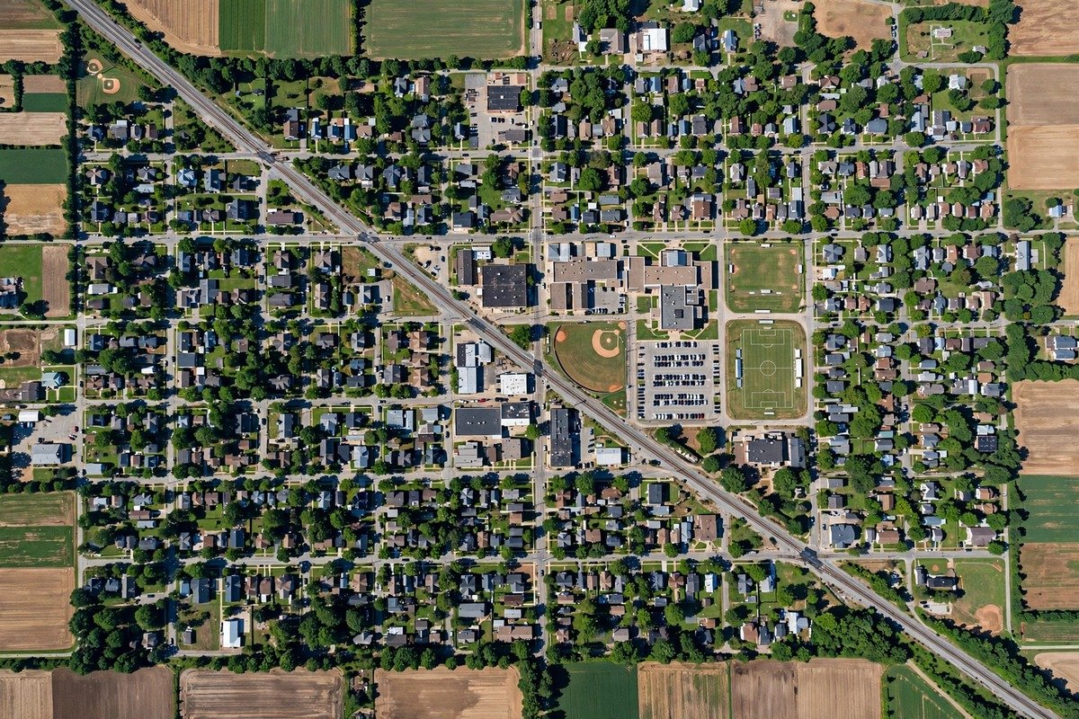 Skyline and neighborhoods of Summerdale, Pennsylvania