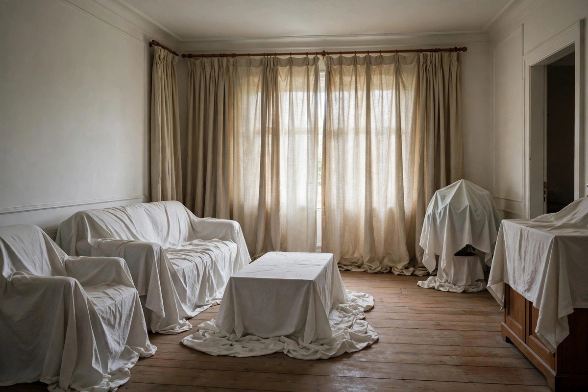 Empty vacation home living room where a slab leak could run unseen for months