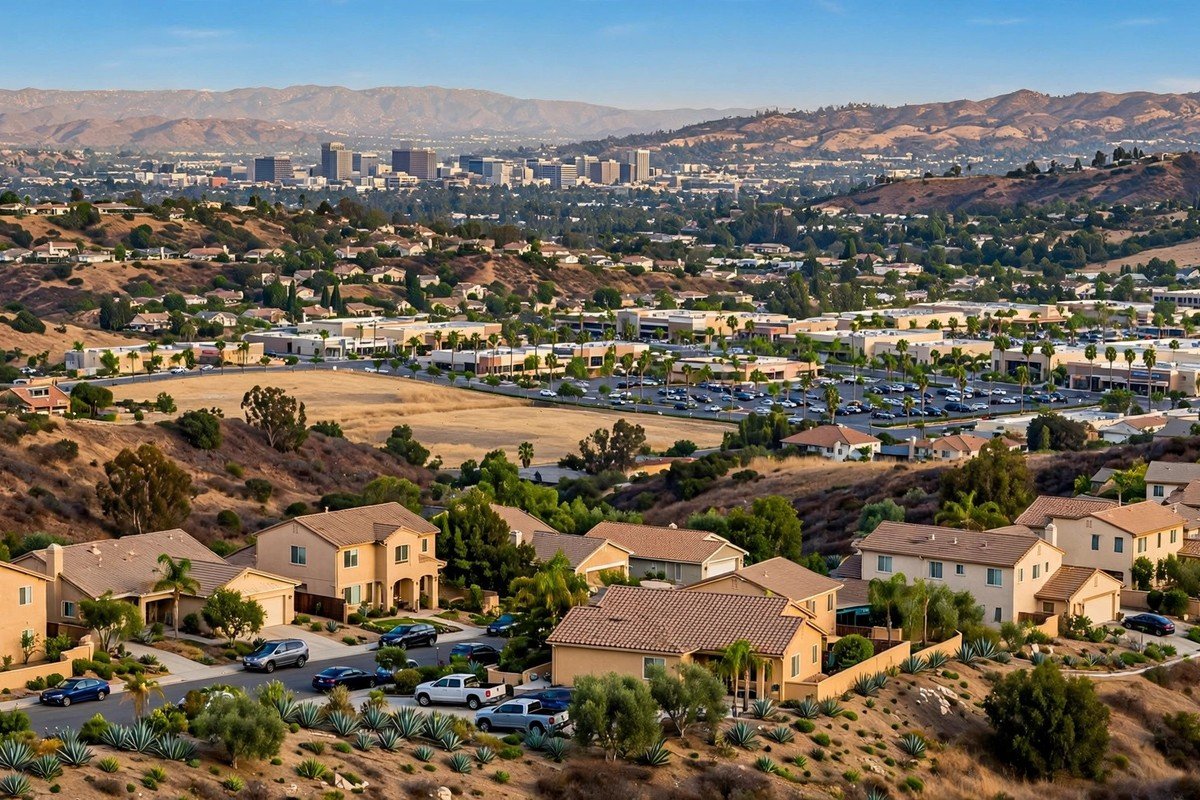 Valencia skyline — slab leak detection service area