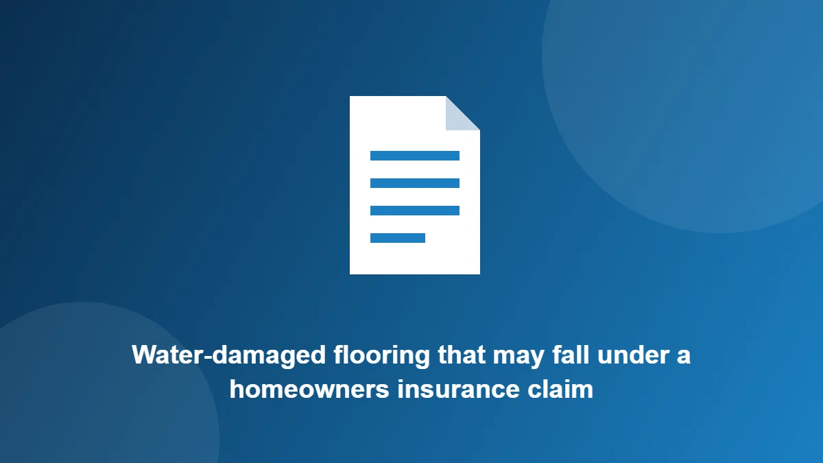 Illustration: Water-damaged flooring that may fall under a homeowners insurance claim
