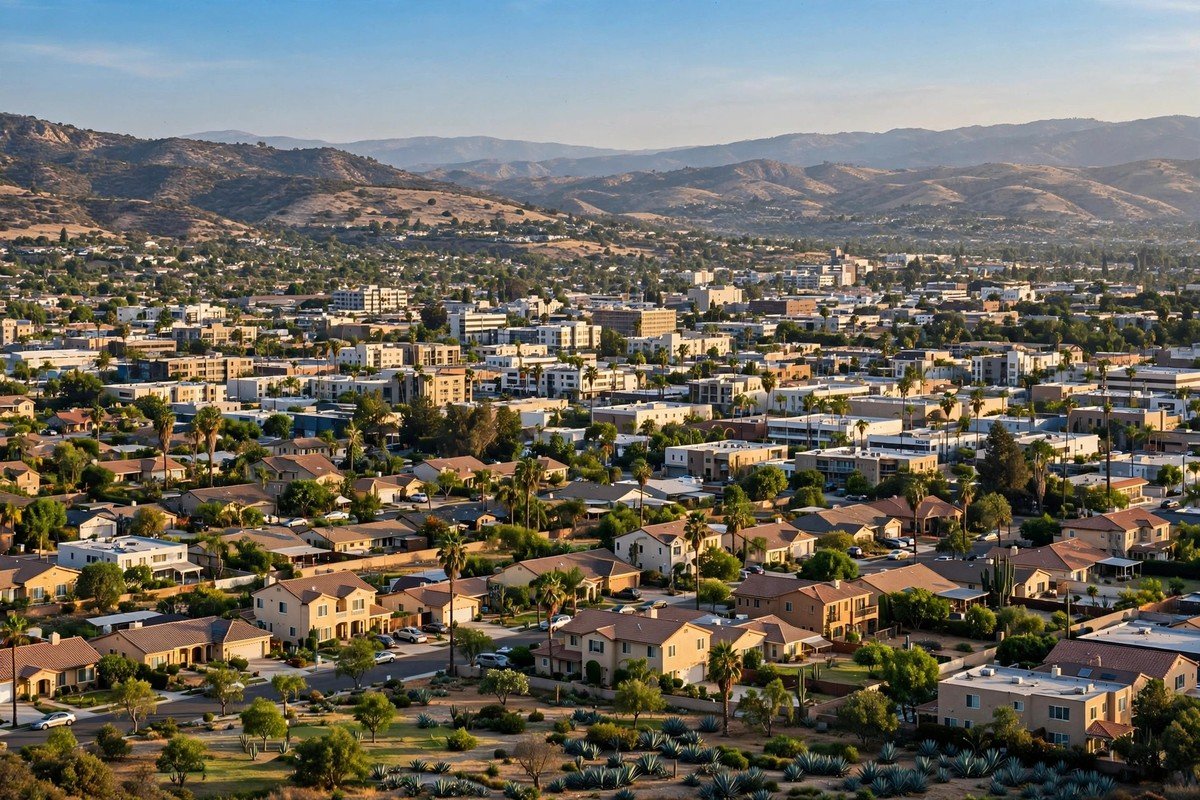 Winchester California skyline, slab leak service area