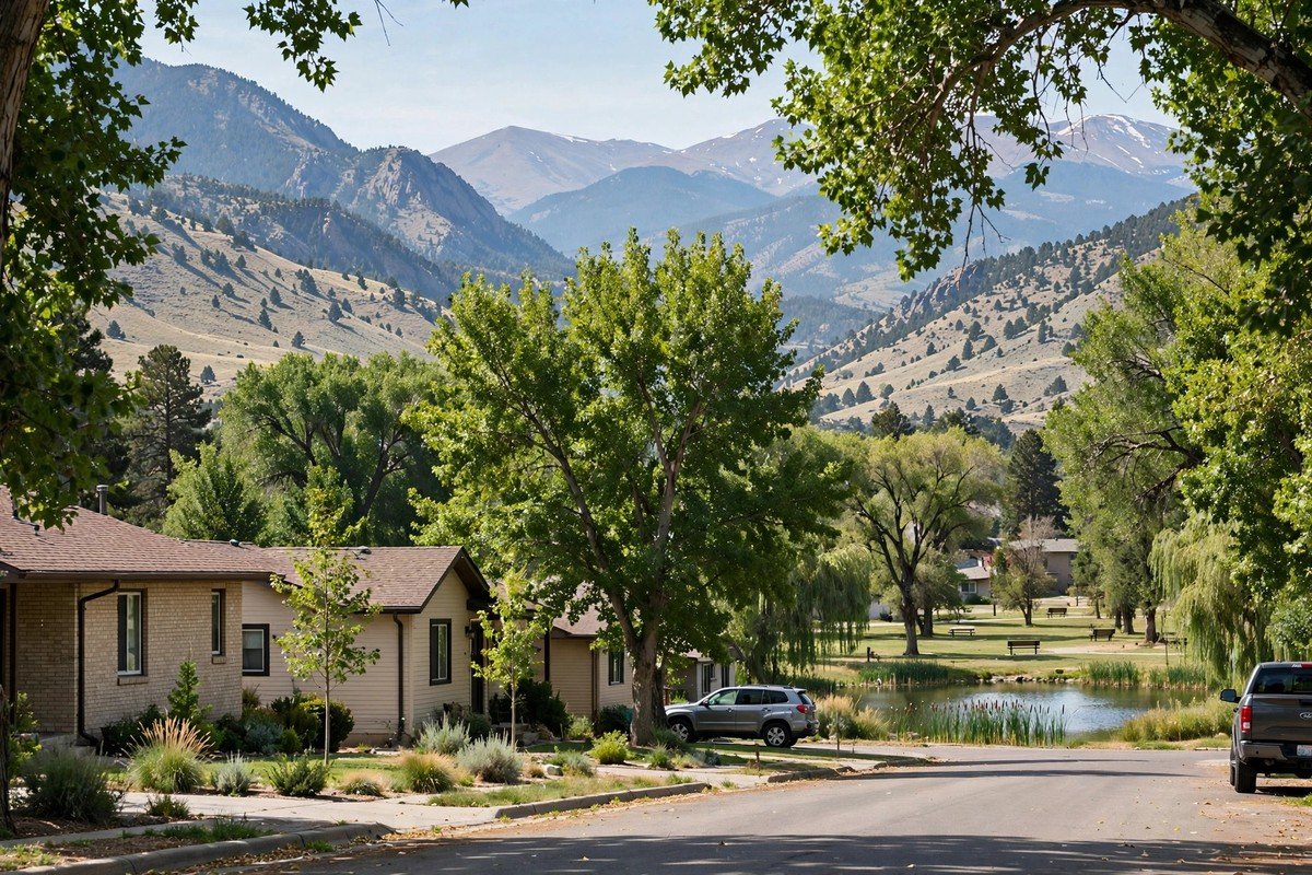 Skyline and neighborhoods of Windsor, Colorado