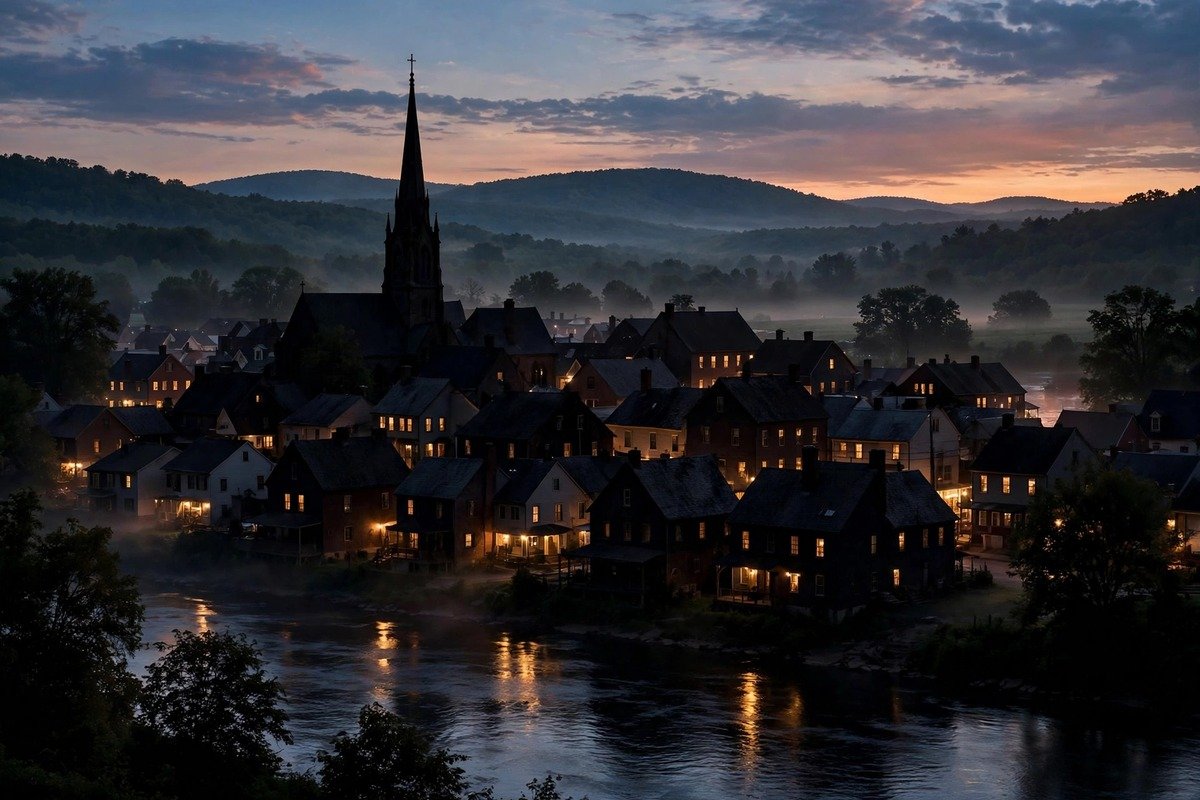 Skyline and neighborhoods of Wrightsville, Pennsylvania