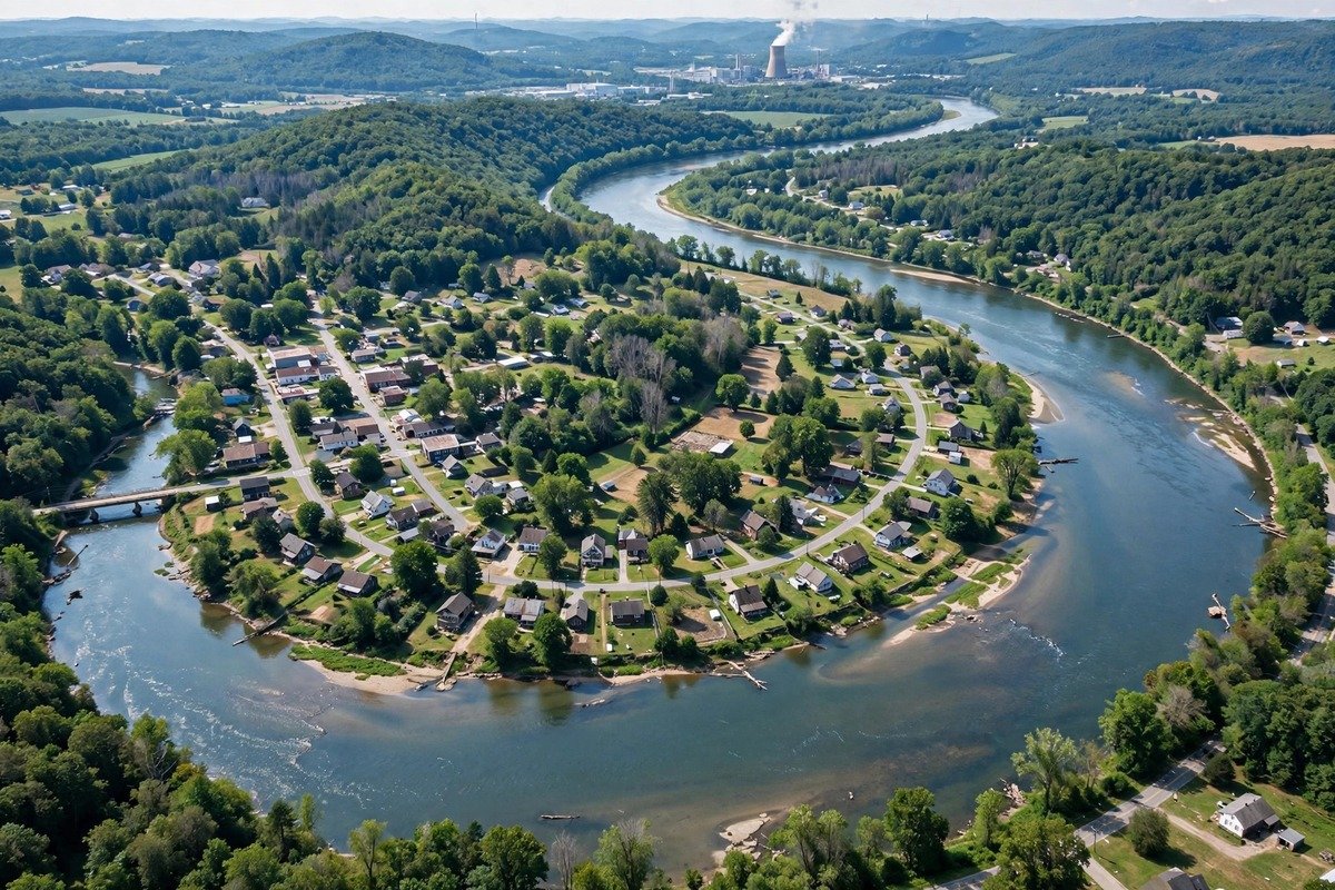 Skyline and neighborhoods of York Haven, Pennsylvania